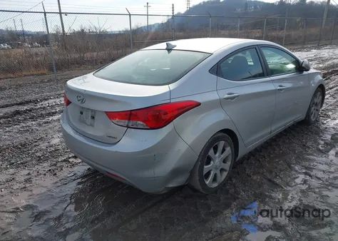 2013 Hyundai Elantra Limited from USA, damaged, VIN KMHDH4AE2DU504930